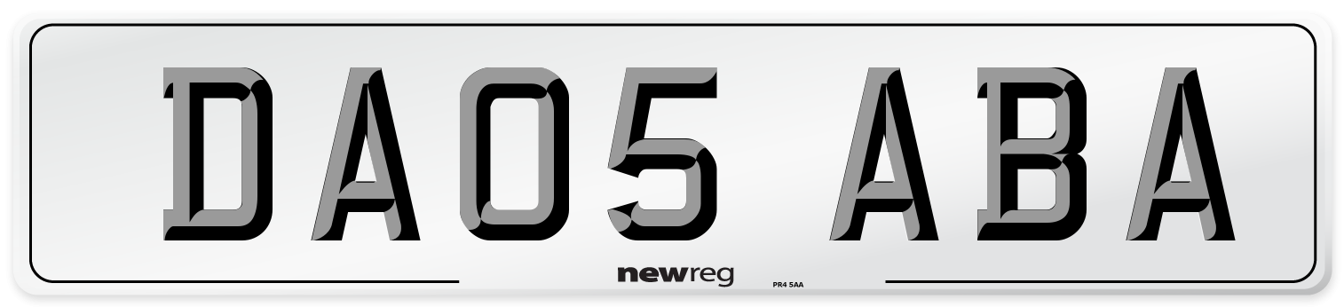 DA05 ABA Number Plate from New Reg